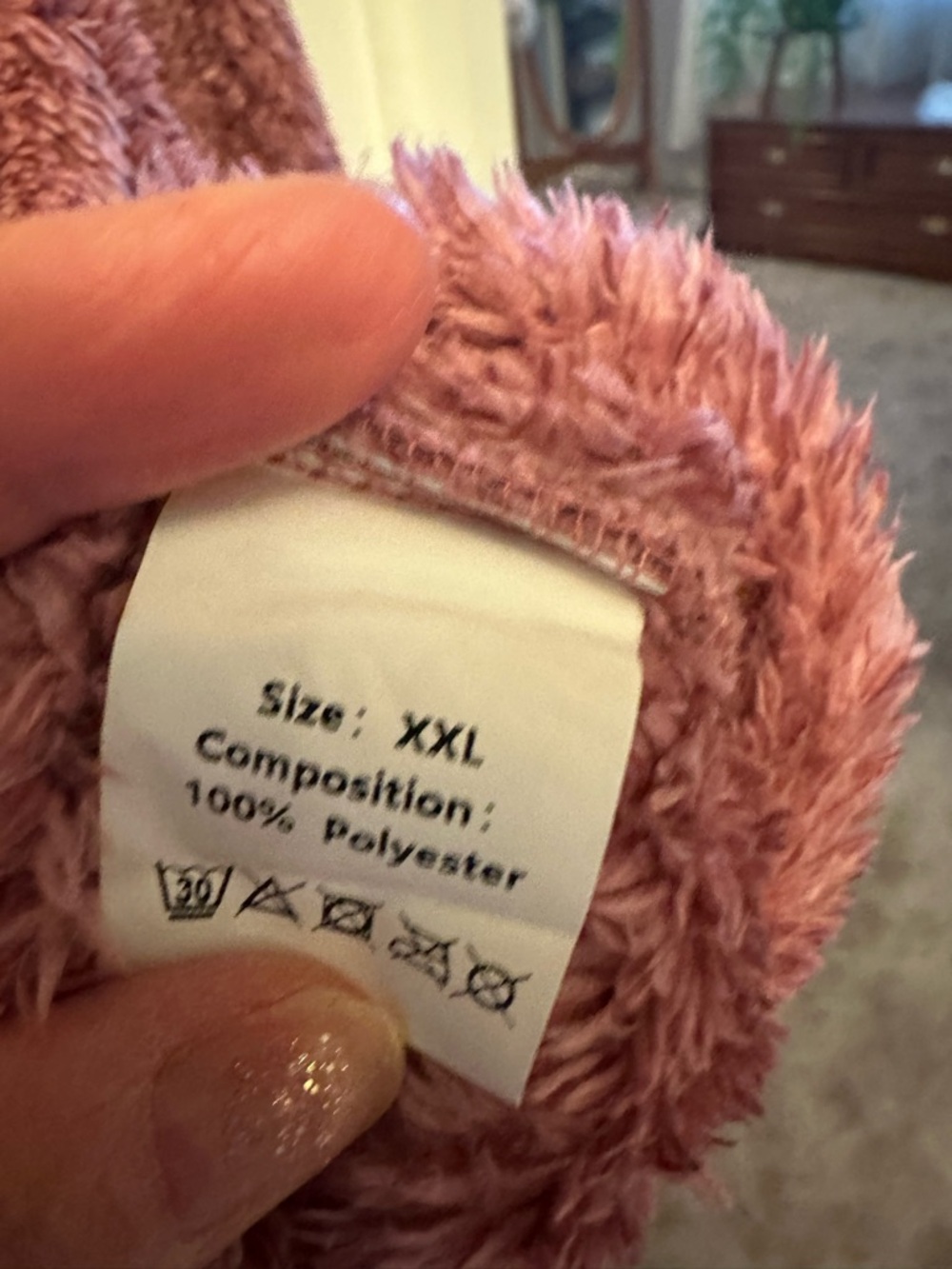 Cozy Women's Plush Zip-Up Jacket in Dusty Rose - Picture 5 of 6